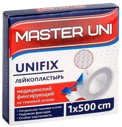 Лейкопластырь Master Uni Юнификс на тканевой основе р. 1смх500см 1 шт.
