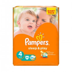 Подгузники, Pampers (Памперс) 7-14 кг р. 4 №86 слип энд плей макси