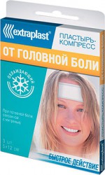 Пластырь, Extraplast (Экстрапласт) р. 5смх12см №3 от головной боли